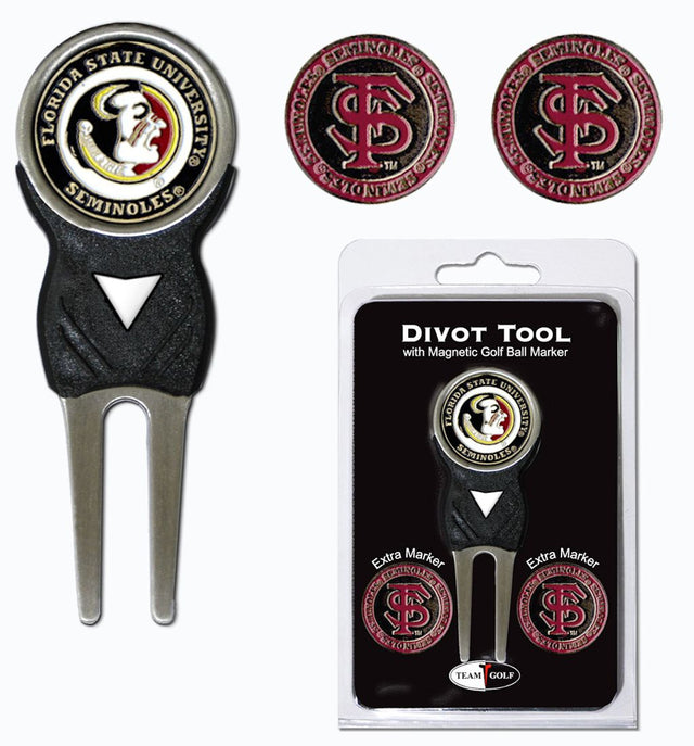 Florida State Seminoles Golf Divot Tool with 3 Markers