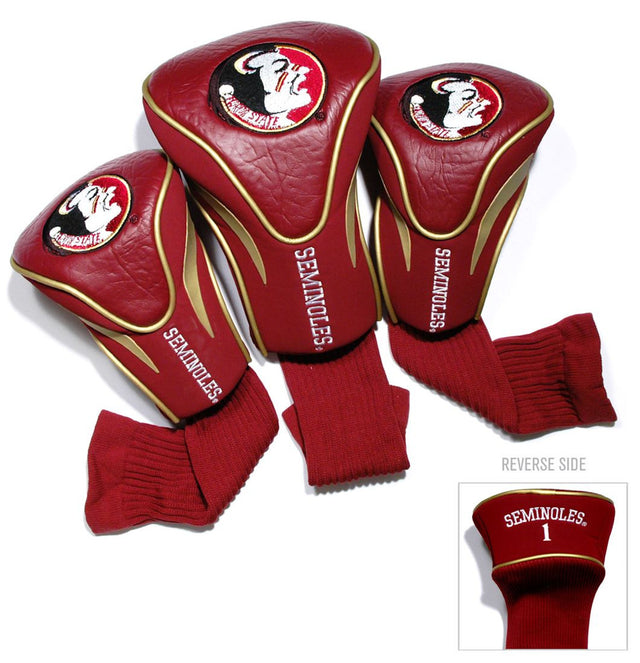 Juego de fundas para cabeza de golf de 3 piezas de Florida State Seminoles