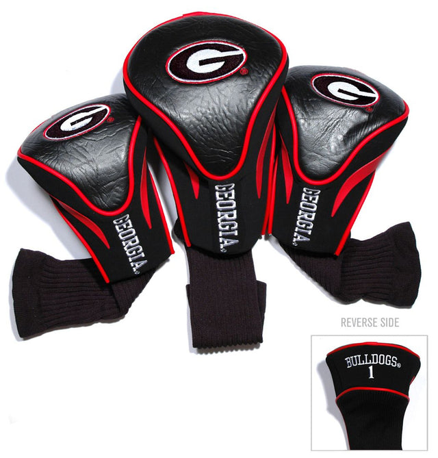 Georgia Bulldogs Golf Club 3 Piece Contour Headcover Set