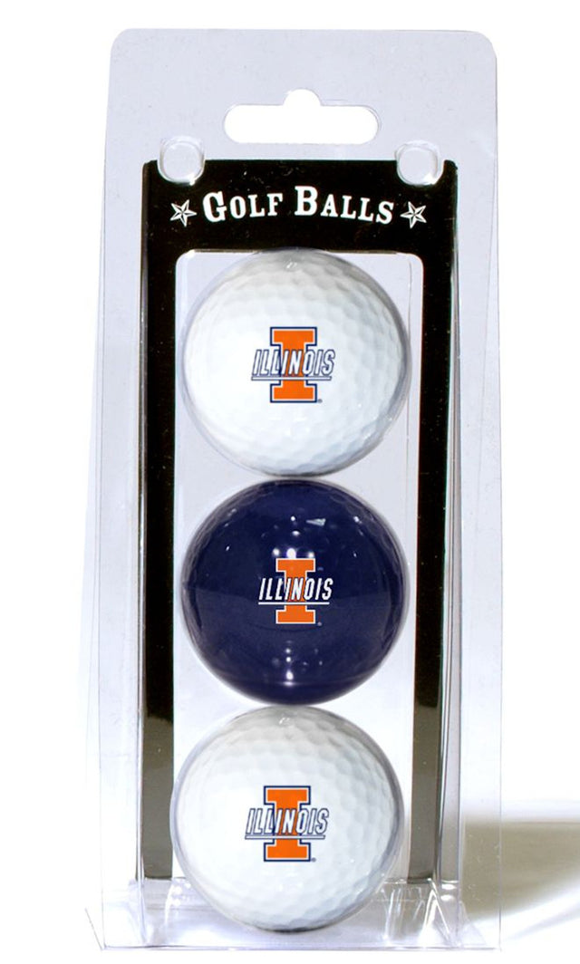 Paquete de 3 pelotas de golf de Illinois Fighting Illini