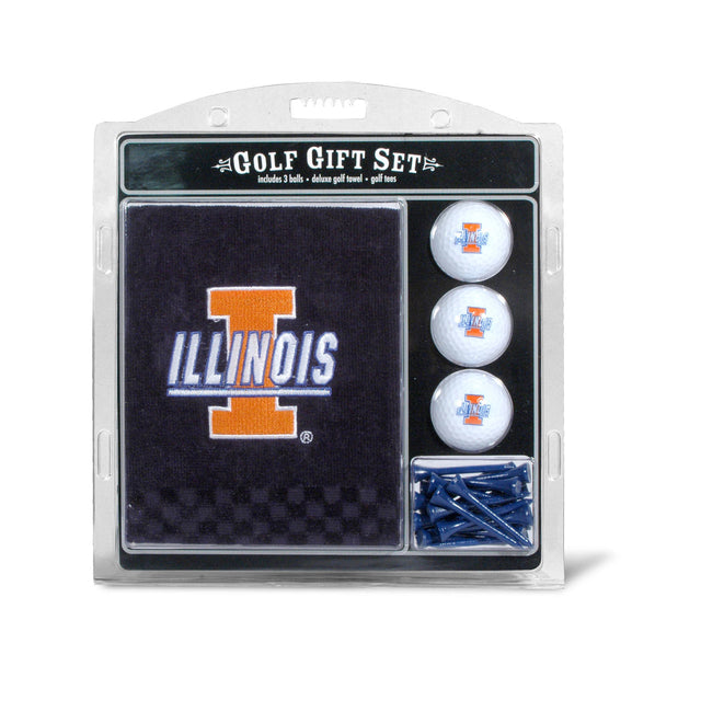 Set de regalo de golf con toalla bordada de Illinois Fighting Illini