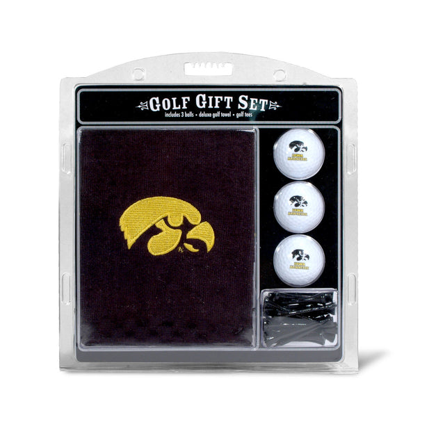 Juego de regalo de golf de Iowa Hawkeyes con toalla bordada