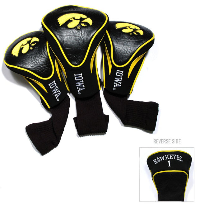 Juego de fundas para palos de golf Iowa Hawkeyes de 3 piezas