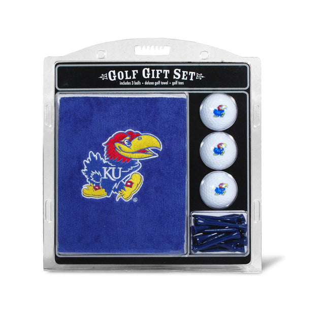 Kansas Jayhawks Golf Gift Set with Embroidered Towel