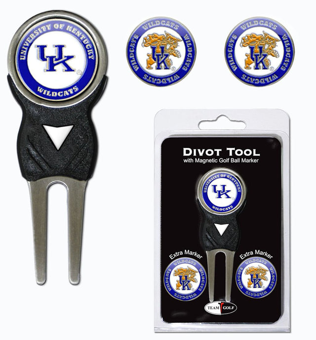 Herramienta para marcar hoyos de golf Kentucky Wildcats con 3 marcadores