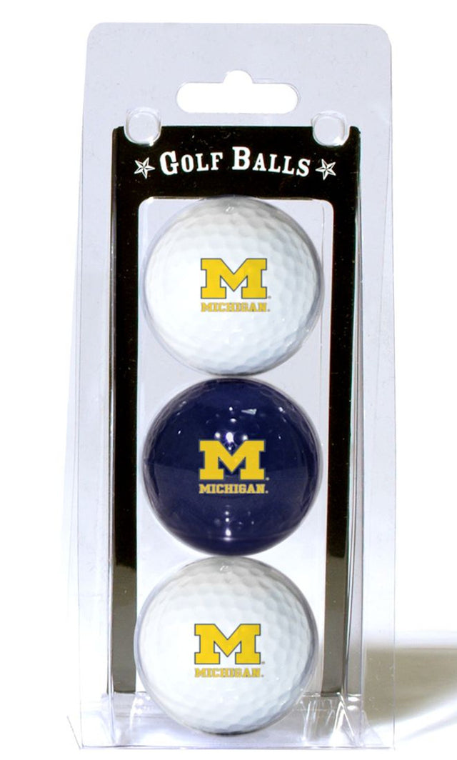 Paquete de 3 pelotas de golf de los Michigan Wolverines