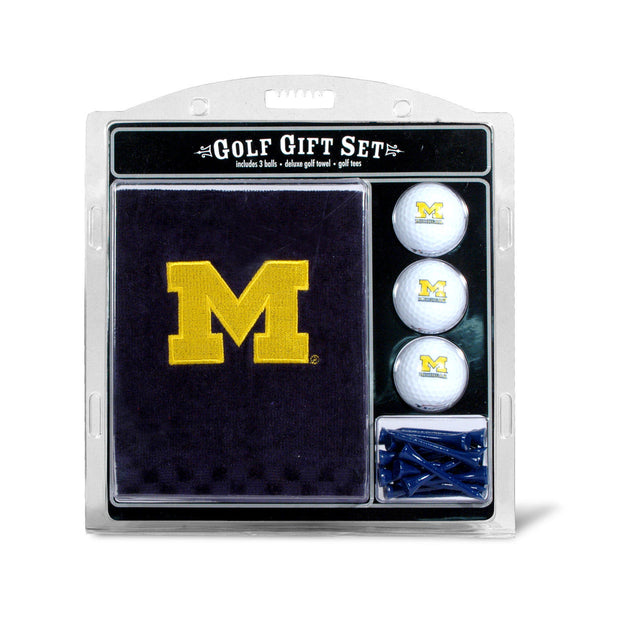 Set de regalo de golf de los Michigan Wolverines con toalla bordada