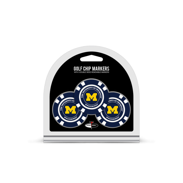 Michigan Wolverines Golf Chip with Marker 3 Pack