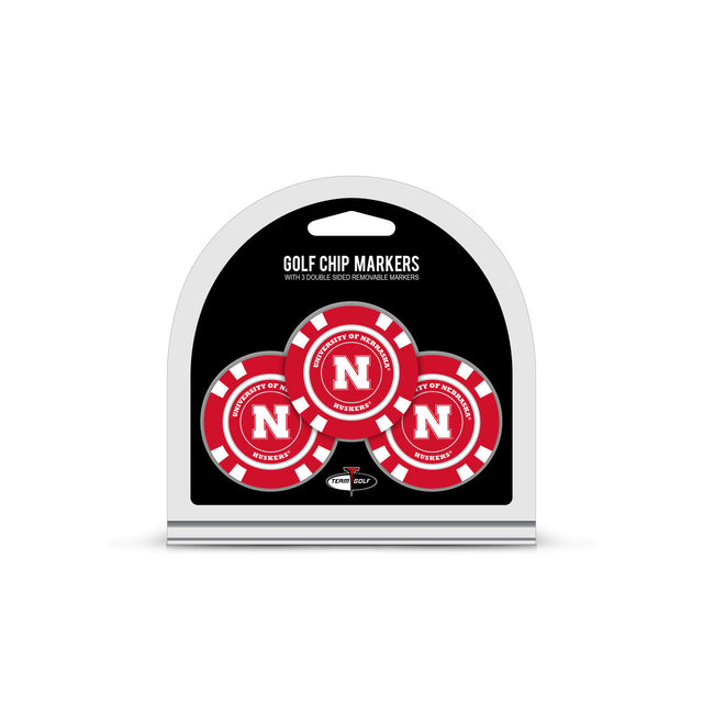 Nebraska Cornhuskers Golf Chip with Marker 3 Pack