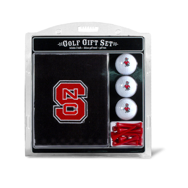 Juego de regalo de golf con toalla bordada de North Carolina State Wolfpack