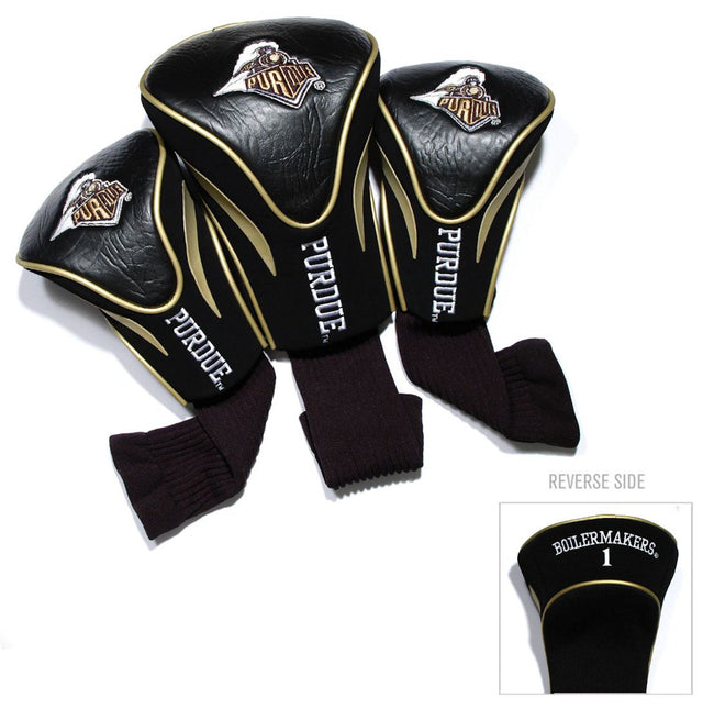 Purdue Boilermakers Golf Club 3 Piece Contour Headcover Set