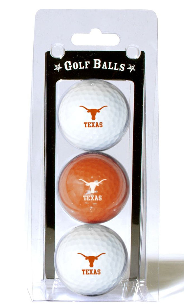 Paquete de 3 pelotas de golf Texas Longhorns