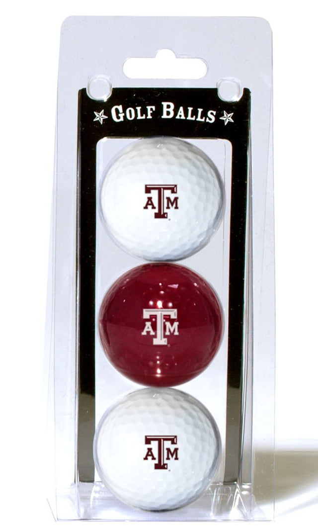 Paquete de 3 pelotas de golf de Texas A&amp;M Aggies