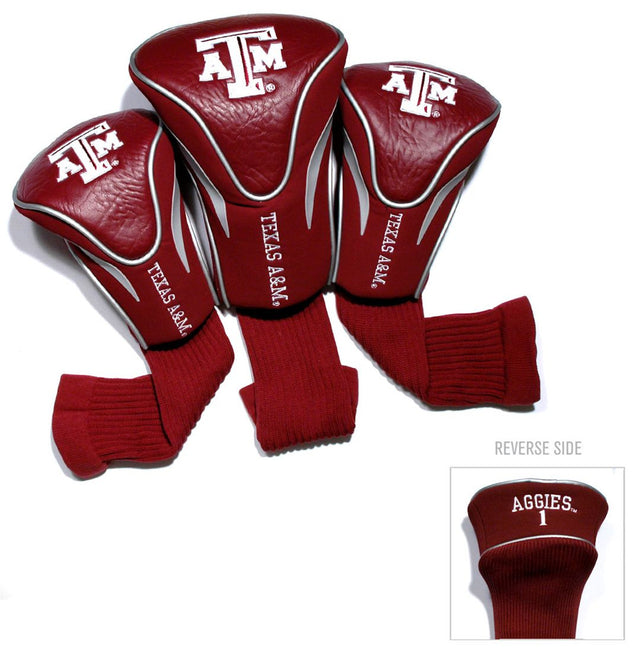 Juego de fundas para palos de golf de 3 piezas de Texas A&amp;M Aggies, estilo contorno