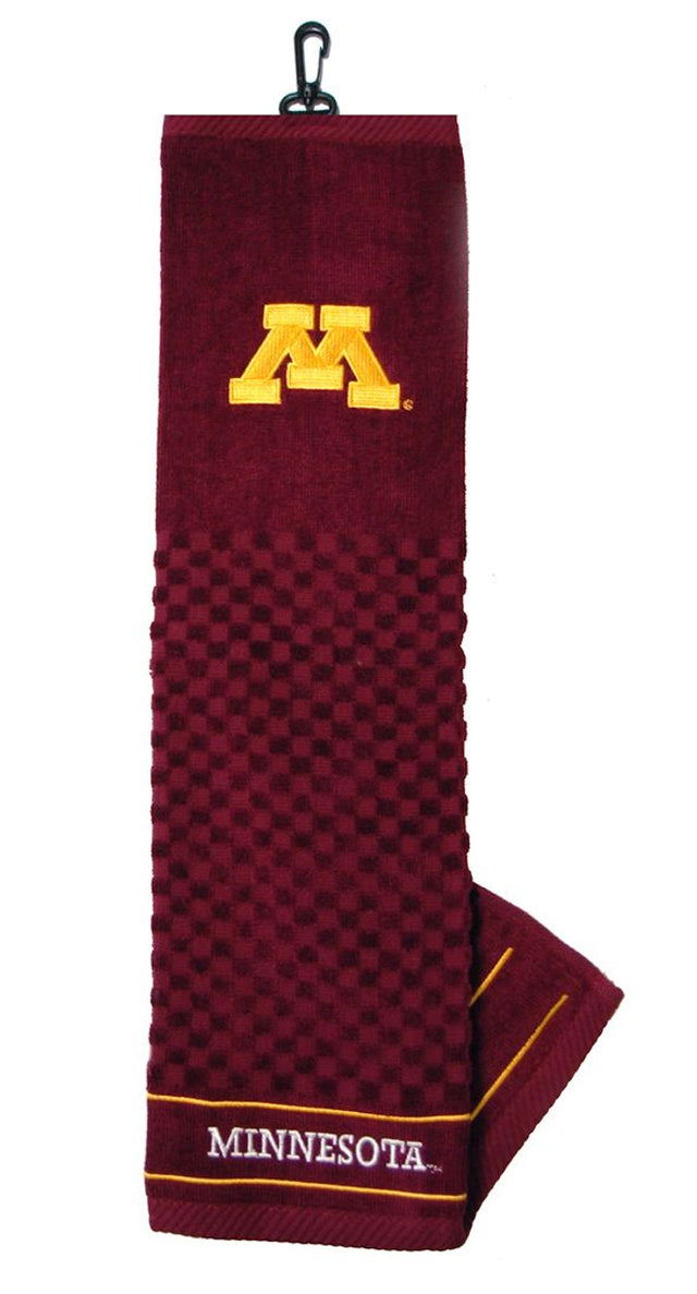 Toalla de golf bordada de Minnesota Golden Gophers de 16" x 22"