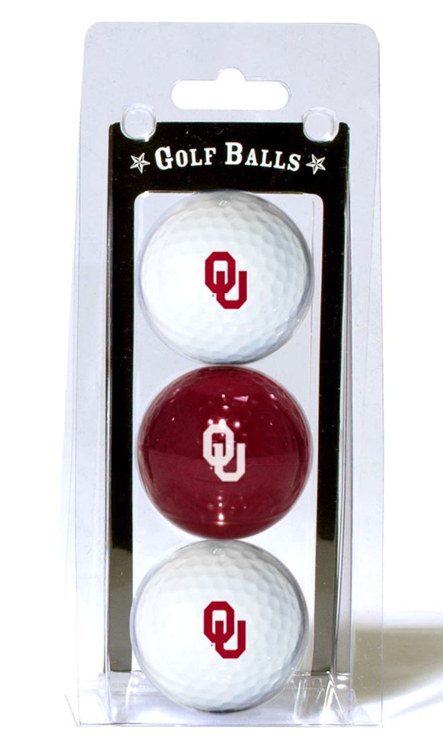 Paquete de 3 pelotas de golf de los Oklahoma Sooners