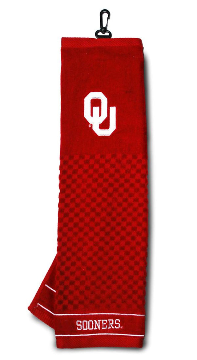 Toalla de golf bordada de Oklahoma Sooners de 16" x 22"