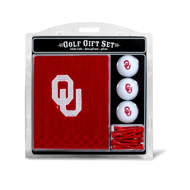 Juego de regalo de golf de los Oklahoma Sooners con toalla bordada