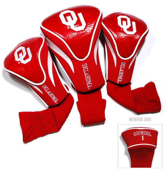 Juego de fundas para palos de golf Oklahoma Sooners Contour de 3 piezas