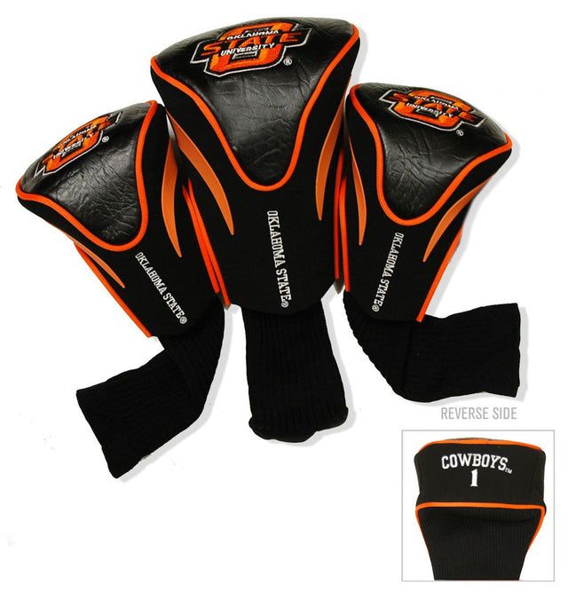 Juego de fundas para cabeza de golf de 3 piezas de los Oklahoma State Cowboys