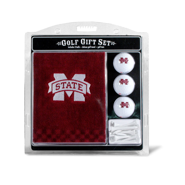 Juego de regalo de golf Mississippi State Bulldogs con toalla bordada