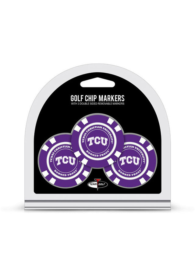 TCU Horned Frogs Golf Chip with Marker 3 Pack