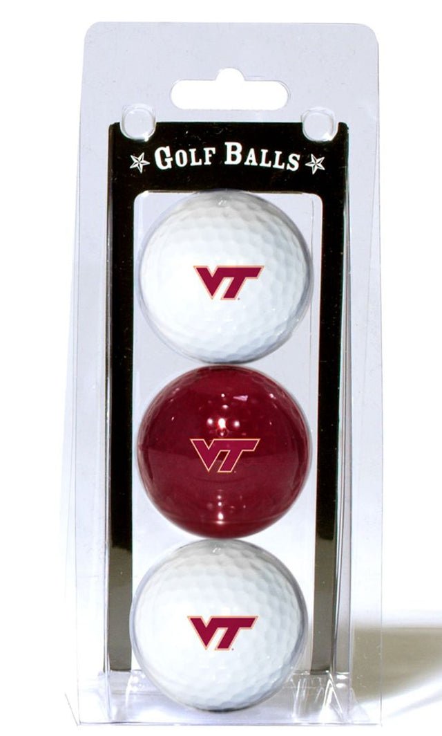 Paquete de 3 pelotas de golf de Virginia Tech Hokies