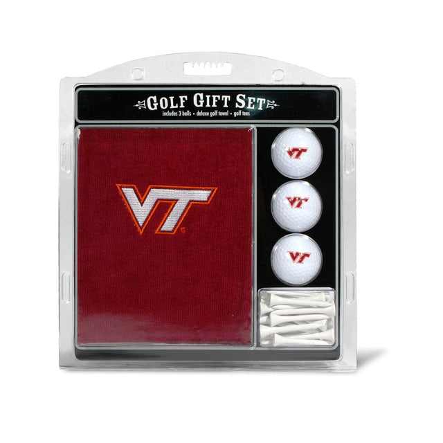 Juego de regalo de golf con toalla bordada de Virginia Tech Hokies