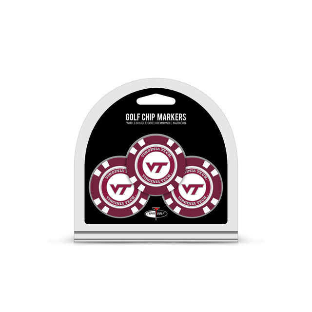 Virginia Tech Hokies Golf Chip with Marker 3 Pack