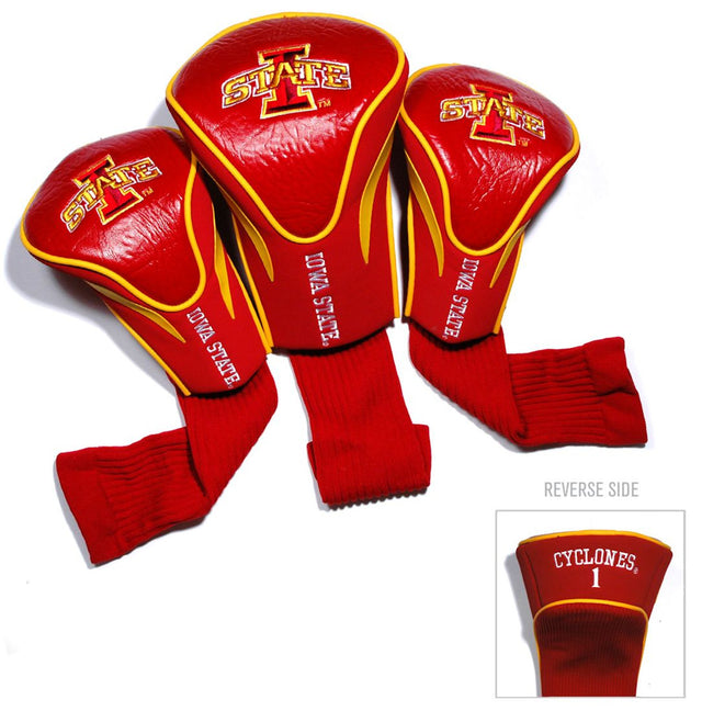 Juego de fundas para palos de golf Iowa State Cyclones, 3 piezas, estilo contorno