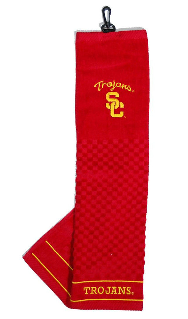 Toalla de golf bordada de USC Trojans de 16" x 22"