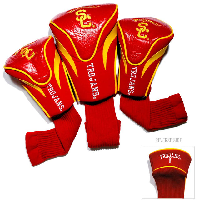 Juego de fundas para palos de golf USC Trojans, 3 piezas, estilo contorno