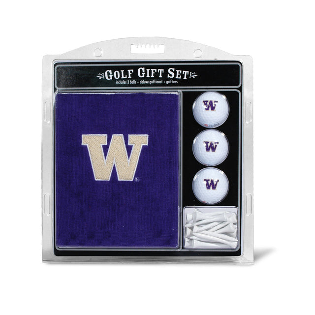 Juego de regalo de golf con toalla bordada de los Washington Huskies