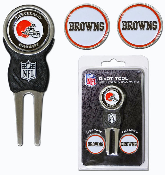 Herramienta para marcar hoyos de golf de los Cleveland Browns con 3 marcadores