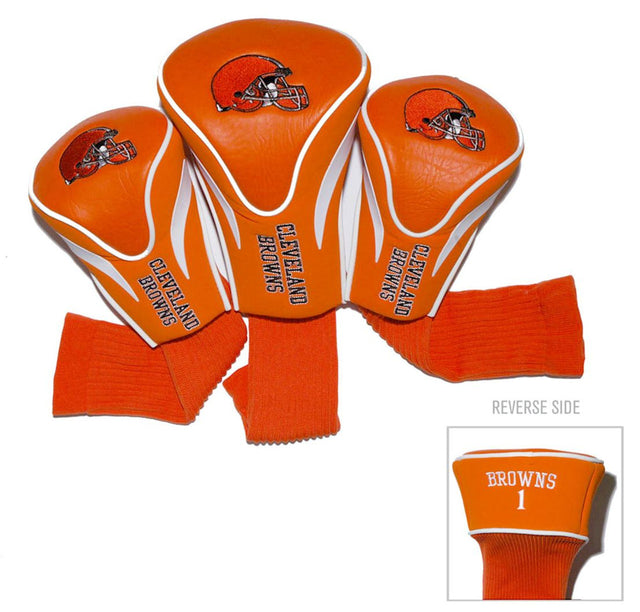 Juego de fundas para palos de golf de 3 piezas de los Cleveland Browns