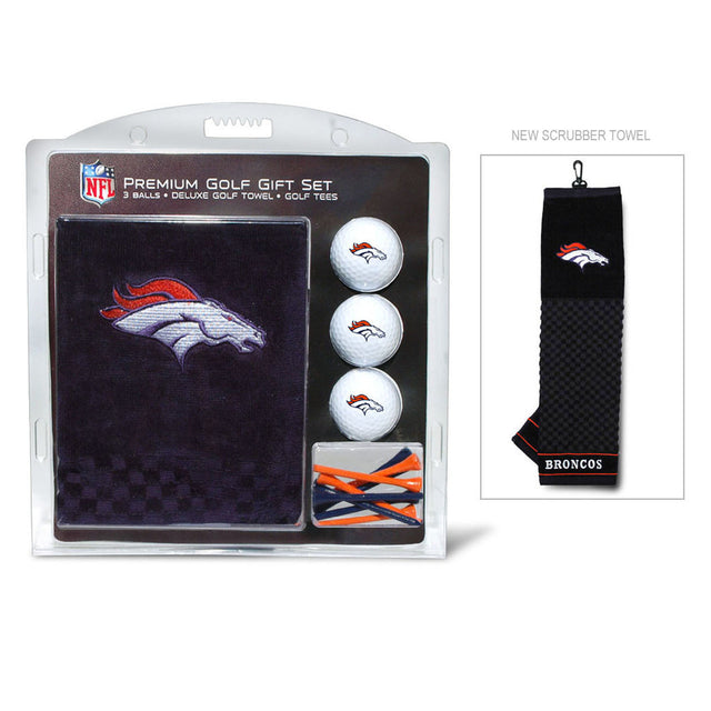 Set de regalo de golf de los Denver Broncos con toalla bordada