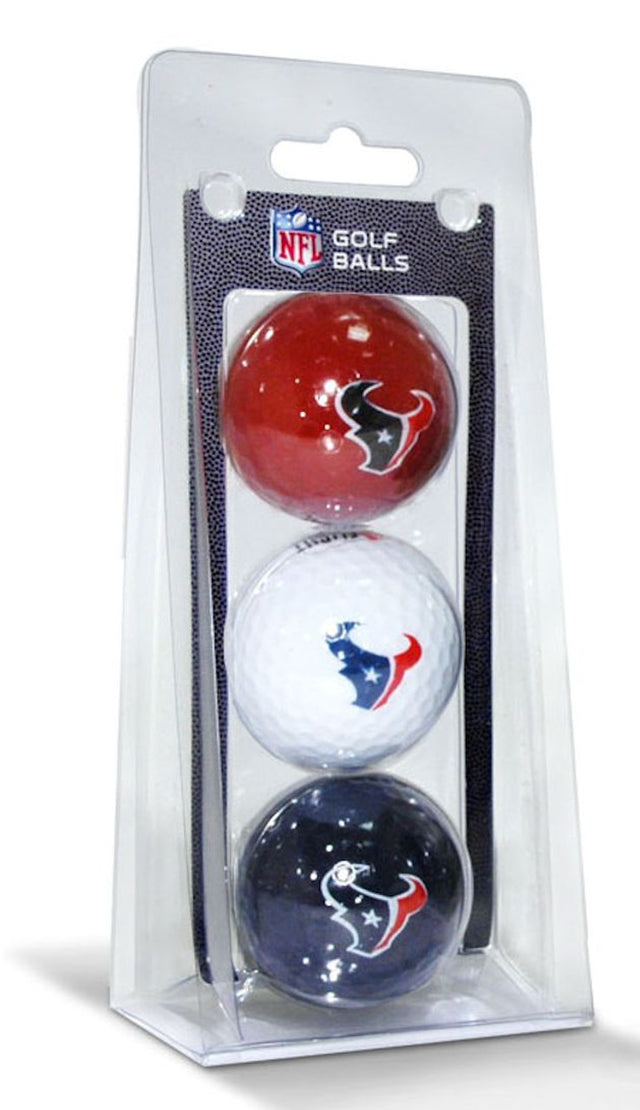 Paquete de 3 pelotas de golf de los Houston Texans