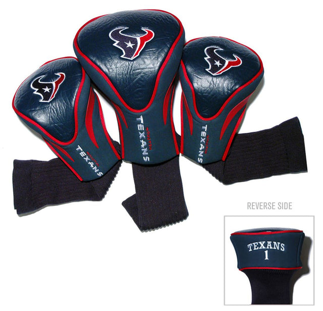 Juego de fundas para palos de golf de los Houston Texans, 3 piezas, estilo contorno