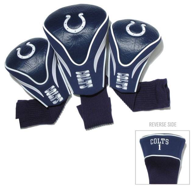 Juego de fundas para cabeza de palo de golf Indianapolis Colts de 3 piezas