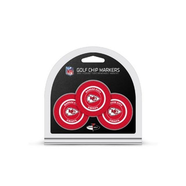 Kansas City Chiefs Golf Chip with Marker 3 Pack