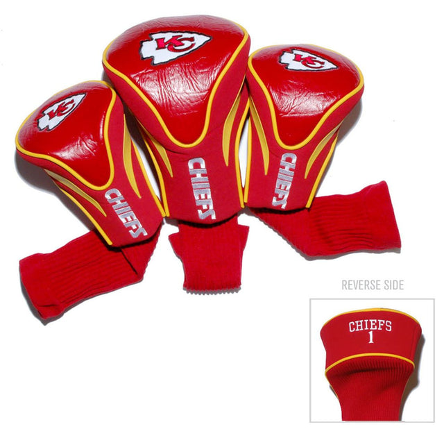 Juego de fundas para palos de golf de tres piezas de los Kansas City Chiefs