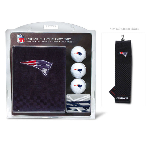 Set de regalo de golf con toalla bordada de los New England Patriots