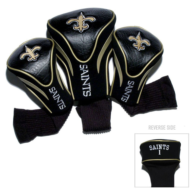 Juego de fundas para palos de golf New Orleans Saints de tres piezas