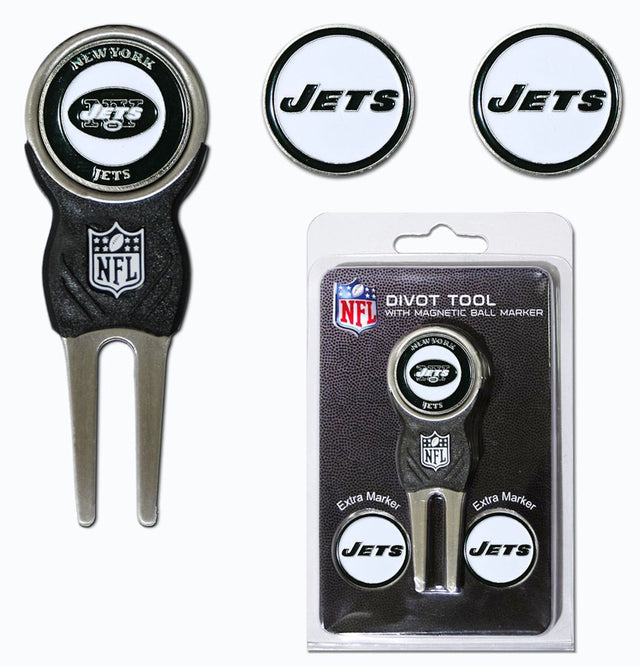 Herramienta para marcar hoyos de golf de los New York Jets con 3 marcadores