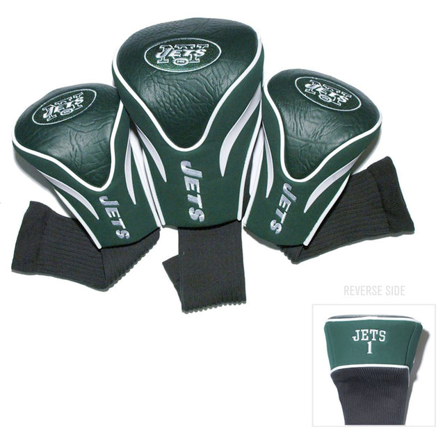 Juego de fundas para palos de golf New York Jets de 3 piezas