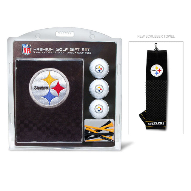 Set de regalo de golf de los Pittsburgh Steelers con toalla bordada