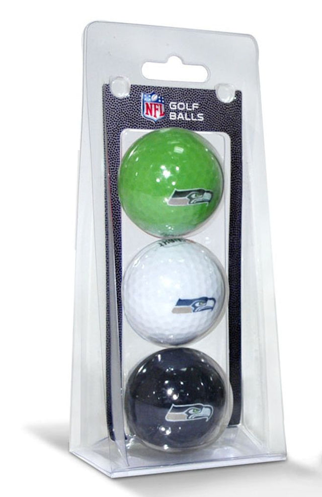 Paquete de 3 pelotas de golf de los Seattle Seahawks