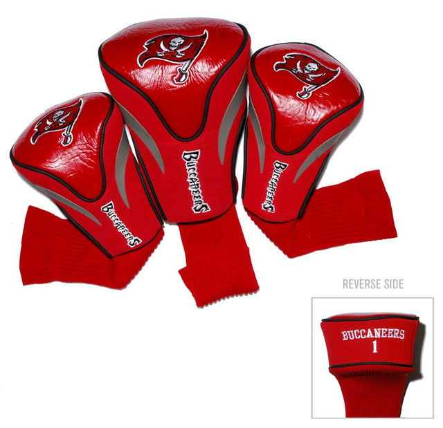 Juego de fundas para cabeza de palo de golf Tampa Bay Buccaneers Contour de 3 piezas