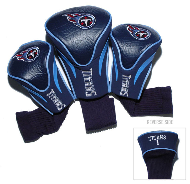 Juego de fundas para palos de golf de tres piezas de Tennessee Titans Contour