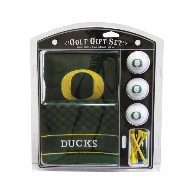 Juego de regalo de golf con toalla bordada de los Oregon Ducks